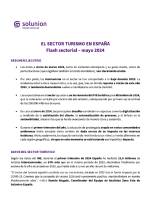 Portada. Sector Turismo en España Flash sectorial mayo 2024